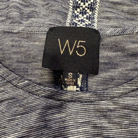 W5 Charcoal Tank Top with Patterned Straps - Picture 3 of 3